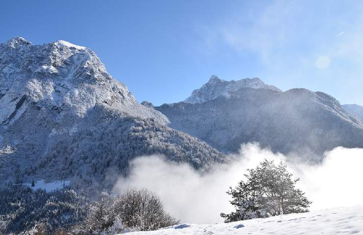 montagna neve