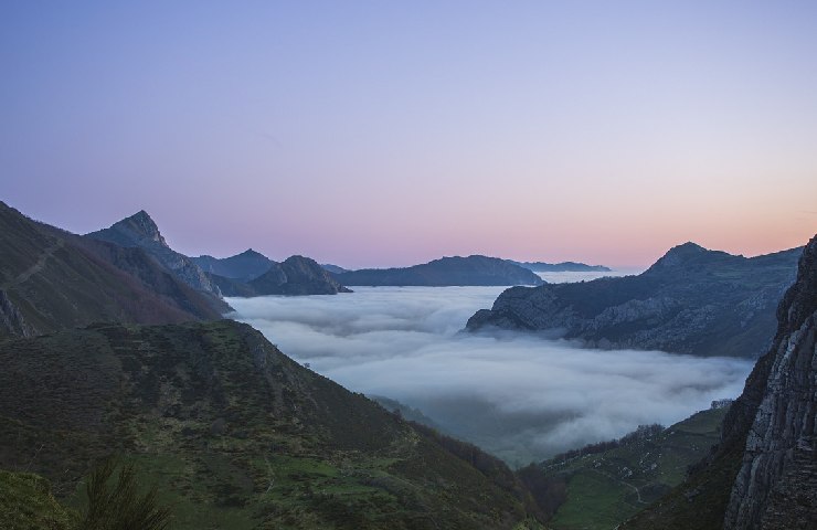 Paesaggio montuoso delle Asturie, Spagna