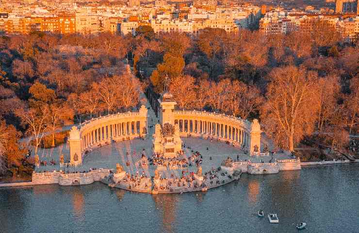 Parque del Retiro visto dall'alto