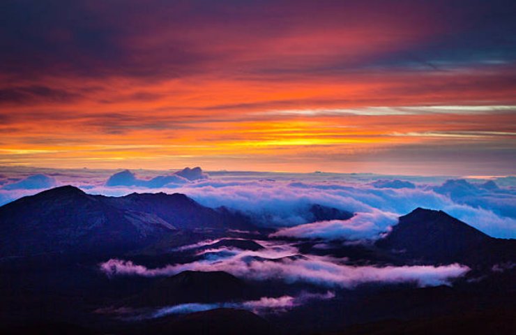 Cratere dell'Haleakala, luogo in cui è possibile campeggiare