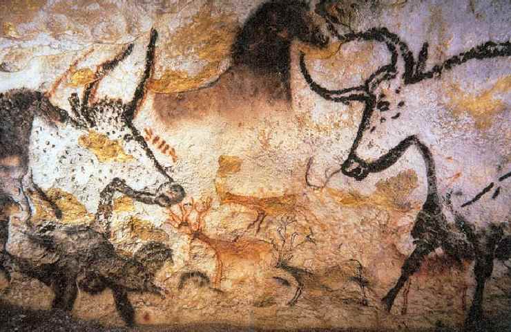 dipinti rupestri nella grotta di Lascaux, in Francia