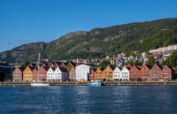porto di Bryggen a Bergen, Norvegia