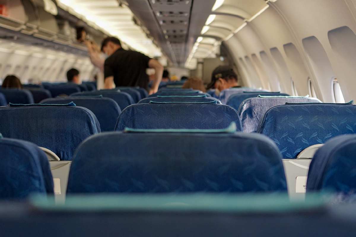 L'interno di un aereo