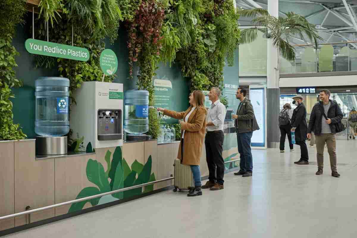 Aeroporti: acqua gratis in 22 scali dopo i controlli di sicurezza