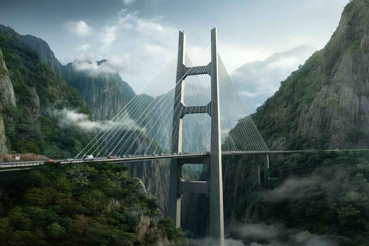 Cina svela il ponte più alto del mondo: un'opera maestosa a 625 metri sul canyon dello Huajiang